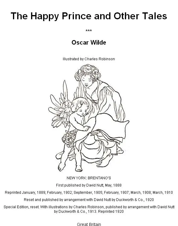 The Happy Prince and Other Tales – Oscar Wilde