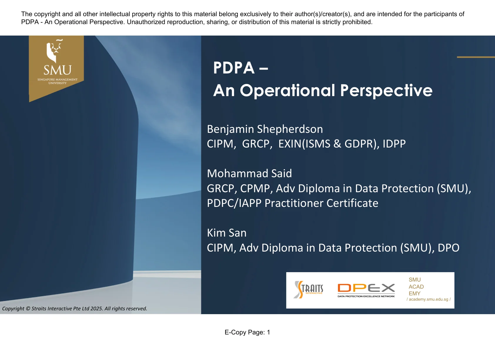 [SMUAPR2025] PDPA An Operational Perspective